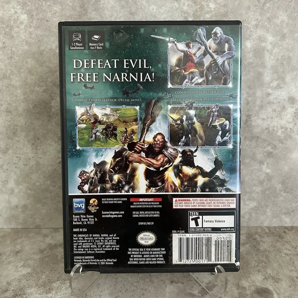 Chronicles of Narnia (Nintendo GameCube, 2005) Complete w/ Manual - Tested